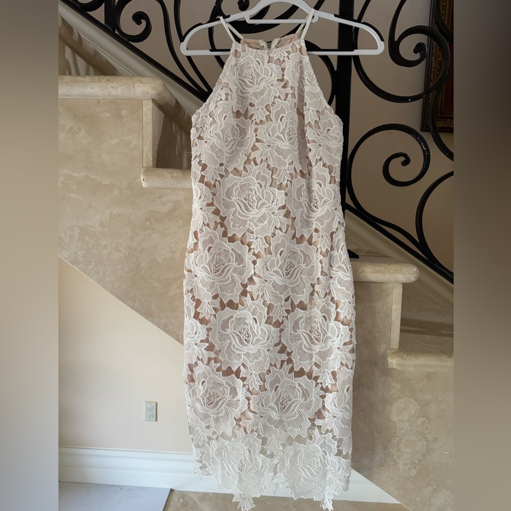 Just Me Cream Lace Detail Garment